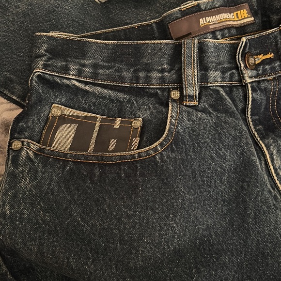 Vintage Alpha Numeric Environmental Protection Company Denim Jeans 30X30 - Picture 2 of 9